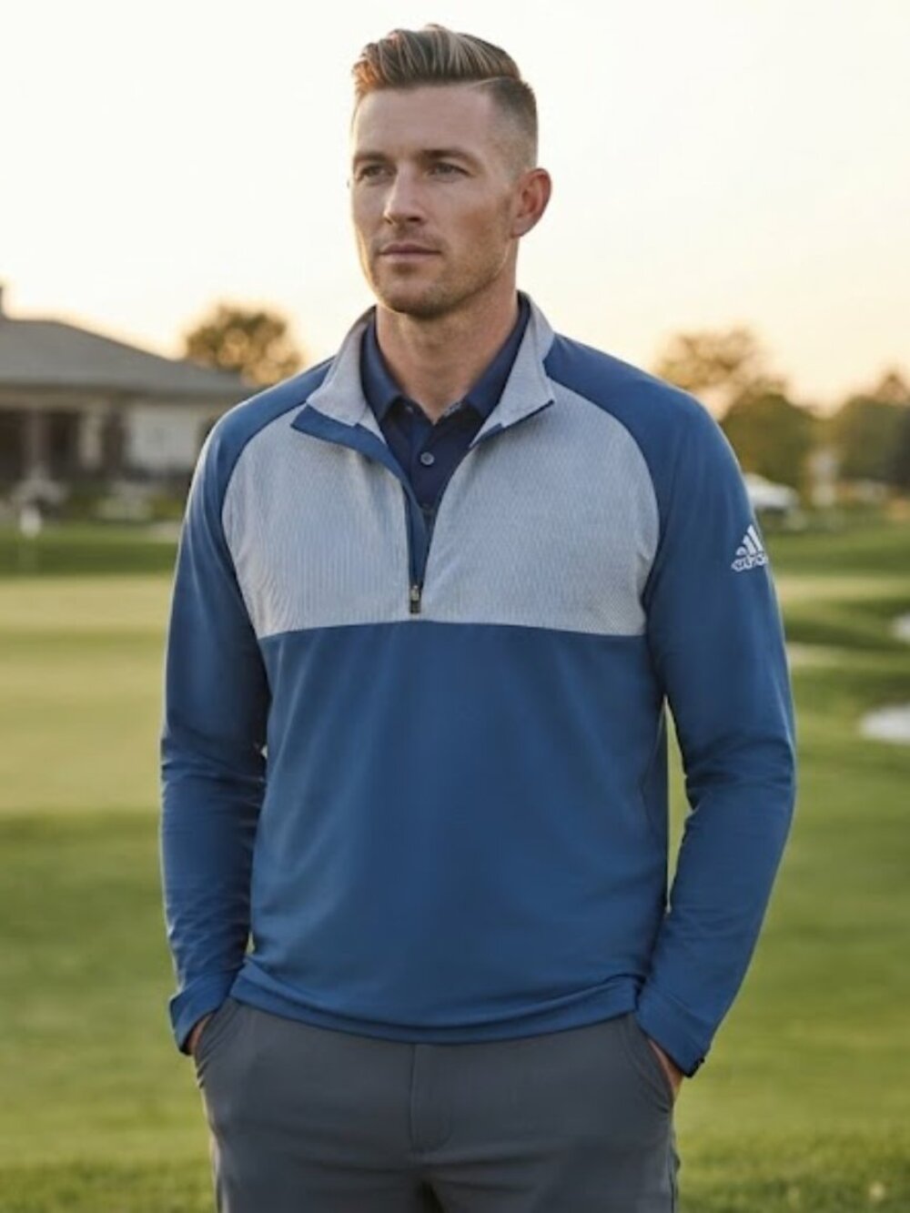 Adidas Golf Quarter-Zip Pullover Leightweight Windbreaker Jacket